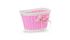 CESTA 16" PLASTICO ROSA/BLANCO LAZO 240X140MM