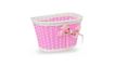 CESTA 16" PLASTICO ROSA/BLANCO LAZO 240X140MM