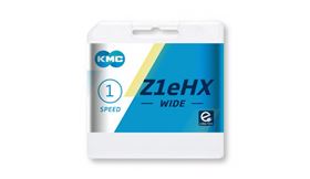 CADENA KMC Z1E HX PLATA BMX/SPINNING 112 PASOS