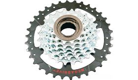 PIÑON SUNRACE 7V 13-34 MEGARANGE CROMADO/NEGRO